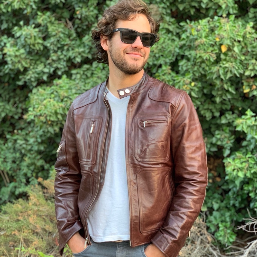 Men’s Medium Brown Leather Jacket